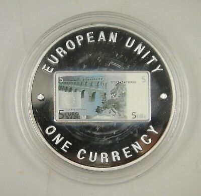 Zambia Coin 1000 Kwacha 1999 European Unity One Currency 5 Euro