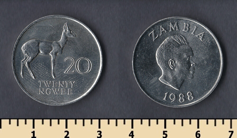 Zambia 20 Ngwee 1988