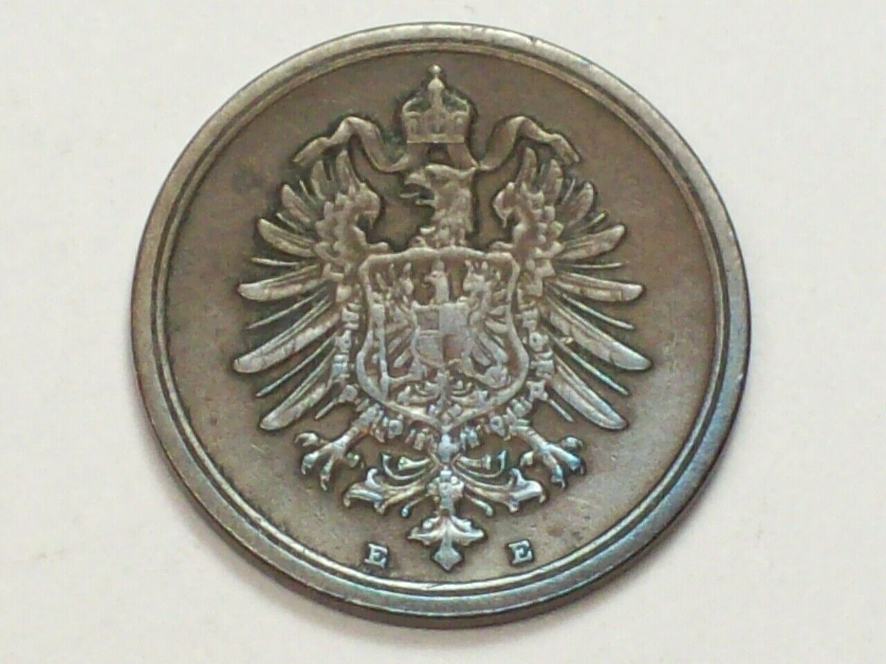 1874-e Germany Empire Pfennig  Km#1   Xf   Sn221
